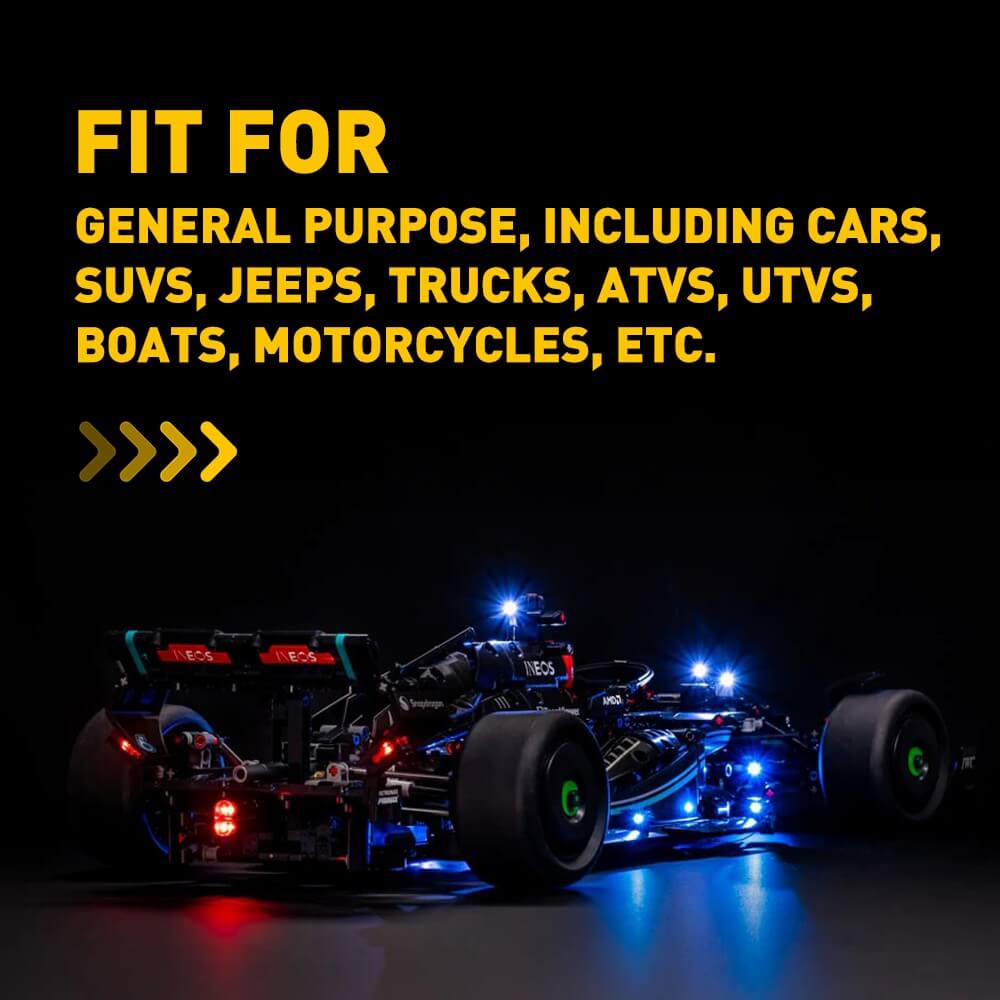 Universal LED Rock Lights for Cars, SUVs, Jeeps, ATVs, UTVs, Trucks & Motorcycles - 24-LED Underglow Lighting Kit for Off-Road Adventures & Night Driving