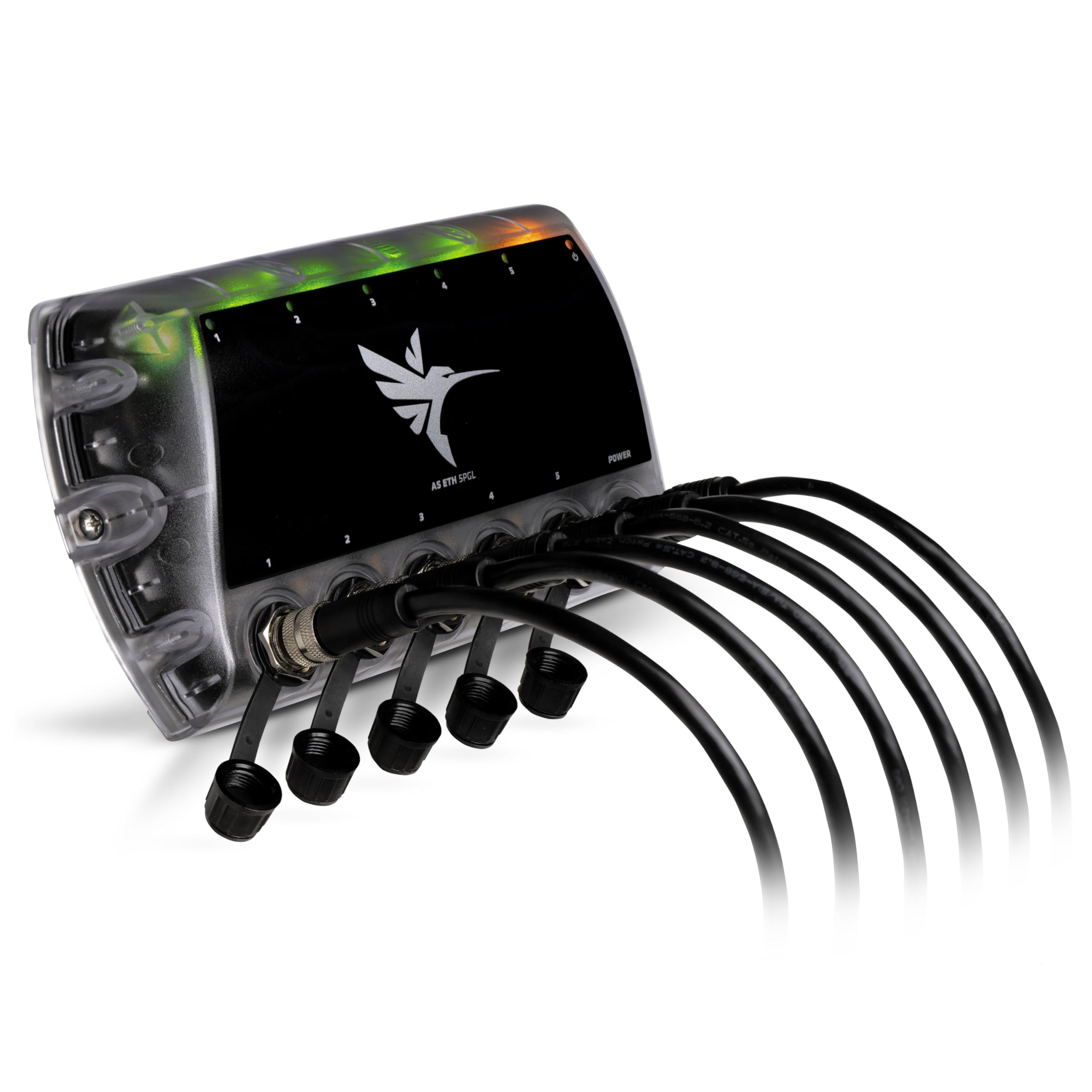 Humminbird 411850-1 AS ETH 5PGL 5-Port Ethernet Switch for Marine Electronics & Sonar Systems - Perfect for Boat Networking & Fish Finder Connectivity