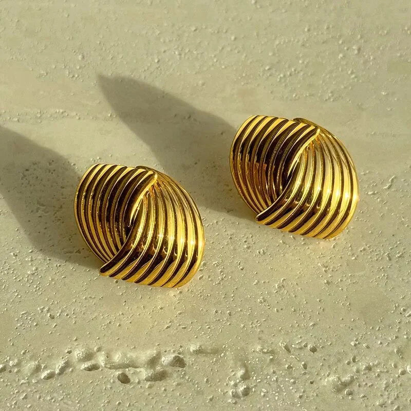 Parisienne Gold Earrings for Women - Elegant French-Inspired Jewelry for Parties, Weddings & Everyday Wear
