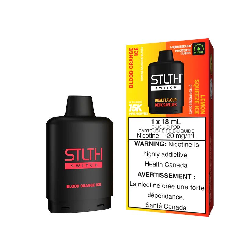 Blood Orange & Lemon Squeeze Ice STLTH Switch 15K Disposable Vape - Refreshing Citrus Flavors for On-The-Go Vaping