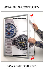 8.5x14 Poster Frame - SwingFrame Wide Face Display for Art, Photos & Posters - Perfect for Home, Office & Gallery Decor