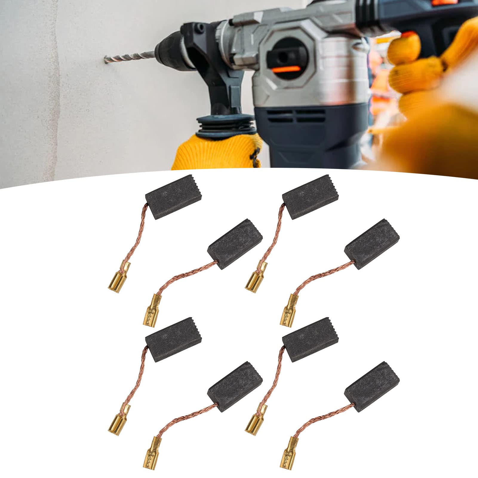 20PCS 5x8x15mm Copper Carbon Motor Brushes Replacement - Compatible with Electric Hand Drills, Angle Grinders, Blowers, Mixers & Trimming Machines - Ideal for DIY Repairs & Power Tool Maintenance