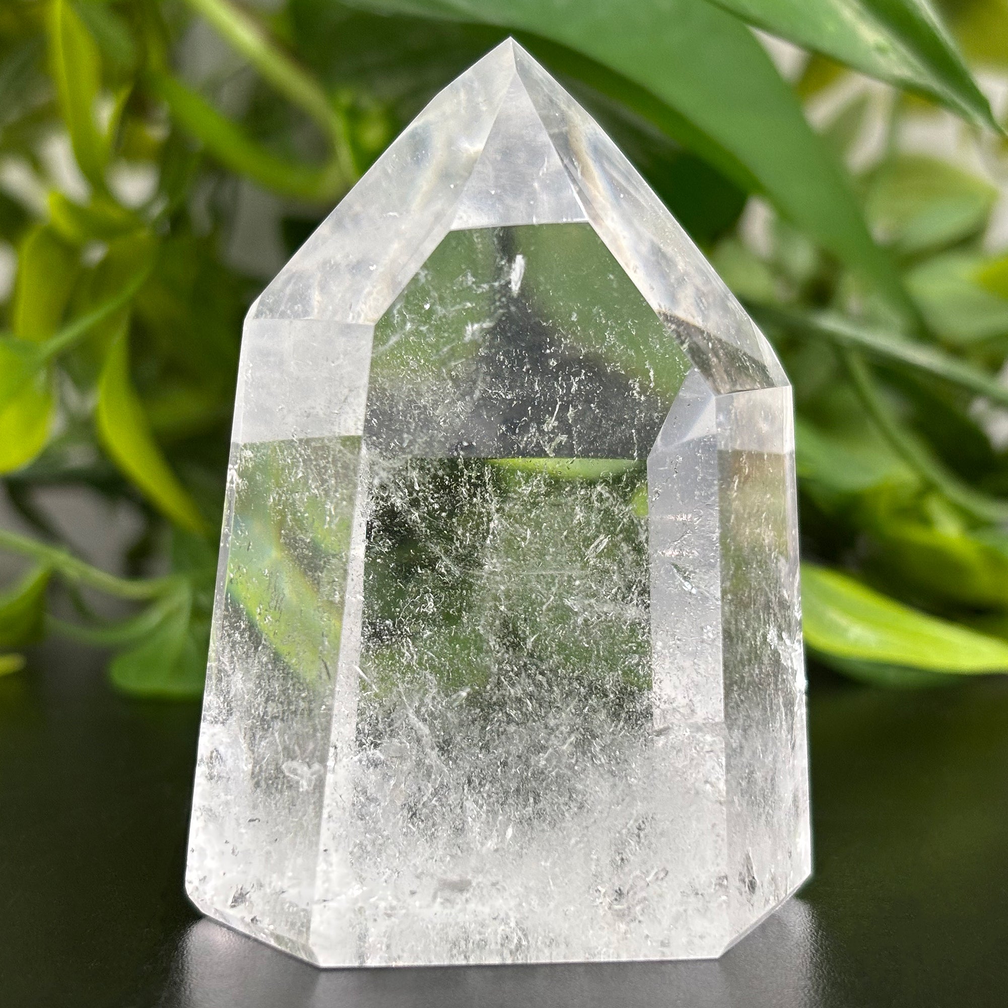 Natural Clear Quartz Crystal Tower – Raw Healing Gemstone Obelisk Point for Collectors, Energy Work & Home Décor | Spiritual Healing, Meditation & Feng Shui Decoration | RPO448