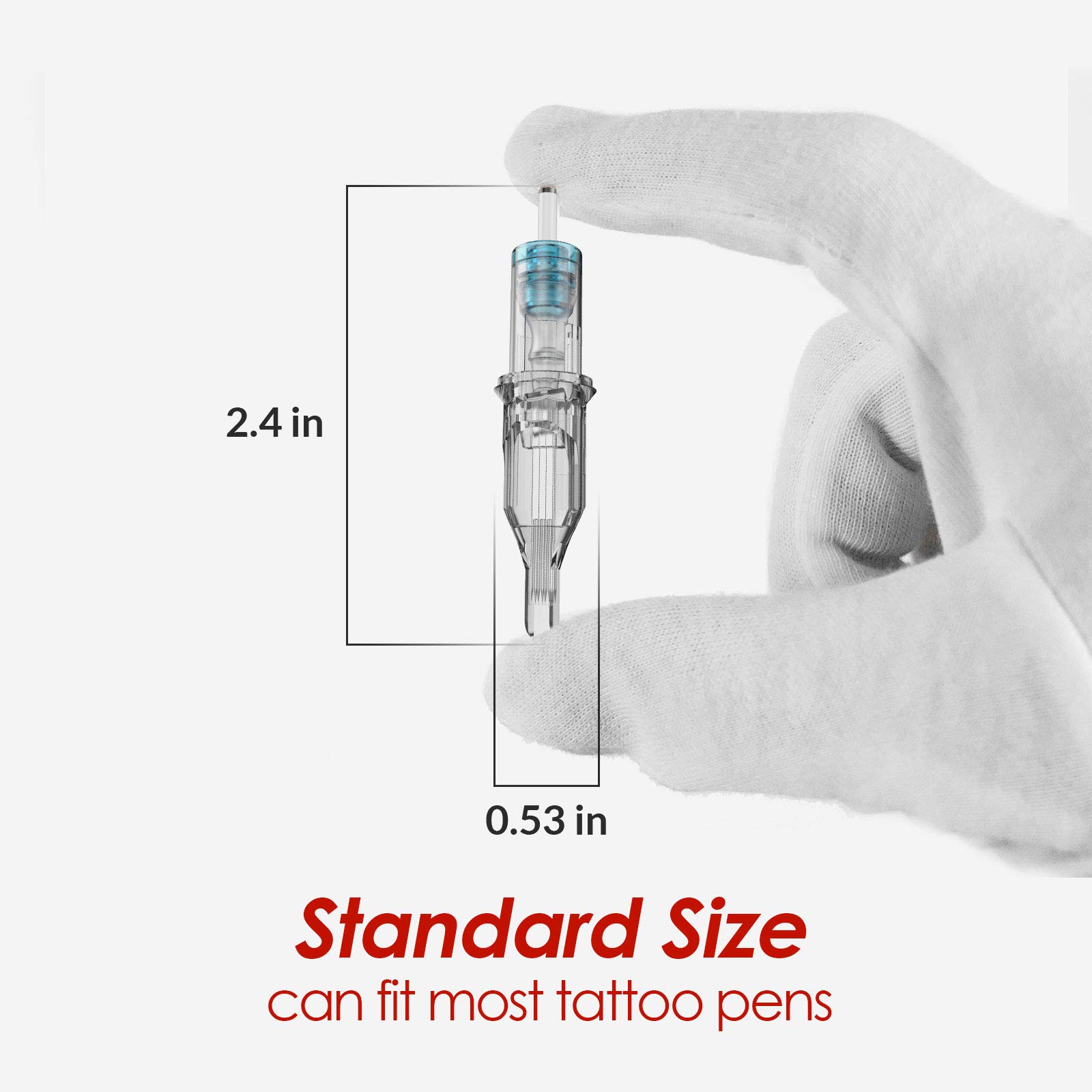 Wormhole Tattoo Cartridge Needles - 5RM 20PCS Disposable Curved Magnum Needles for Tattoo Pen & Machine | Professional Tattoo Supplies (1205RM) | Perfect for Lining, Shading & Coloring in Tattoo Studios