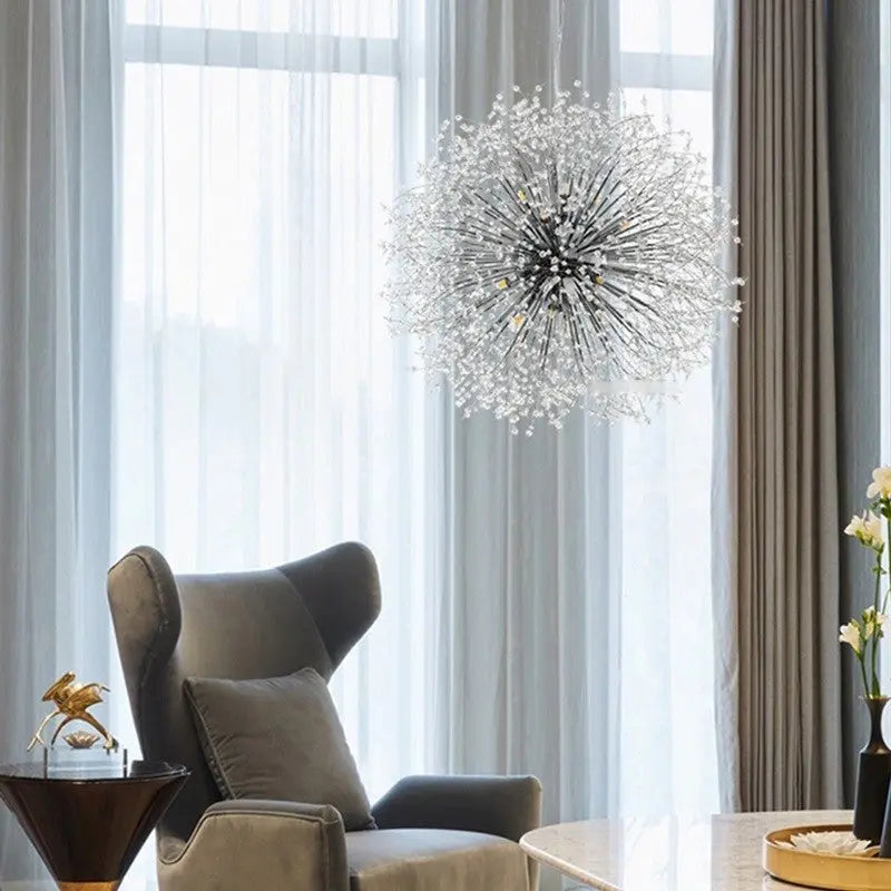 Ferida Crystal Globe Chandelier - Elegant Modern Ceiling Light Fixture for Dining Room, Living Room, Bedroom Decor | Perfect for Home, Hotel, Restaurant Lighting Upgrade