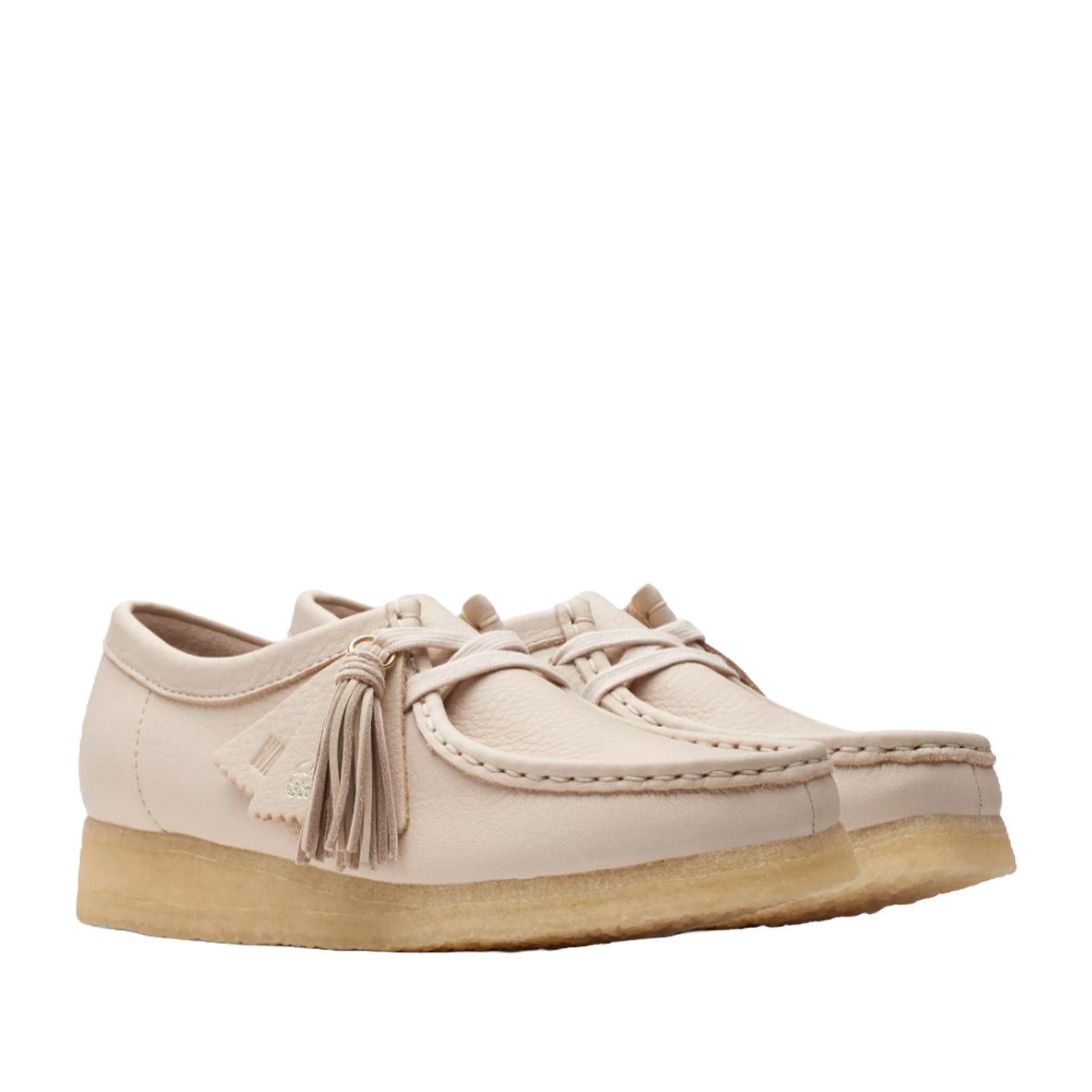 Clarks Women's Wallabee Suede Casual Shoes in Beige | Comfortable Slip-On Loafers for Everyday Wear | Perfect for Work, Travel & Relaxation