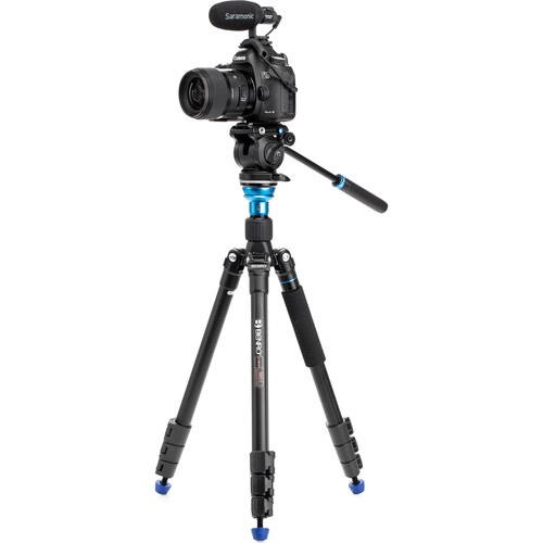 Benro Aero 2 PRO Lightweight Aluminum Travel Tripod with Flip Locks for DSLR Camera - Perfect for Outdoor Photography, Travel Vlogging & Video Shooting
