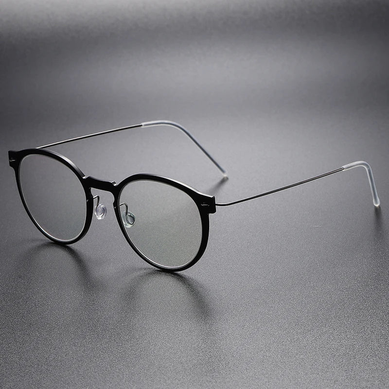 Aimee Women's Full Rim Round Titanium Acetate Eyeglasses 96603 - Lightweight & Durable Frame for Reading, Working & Everyday Use