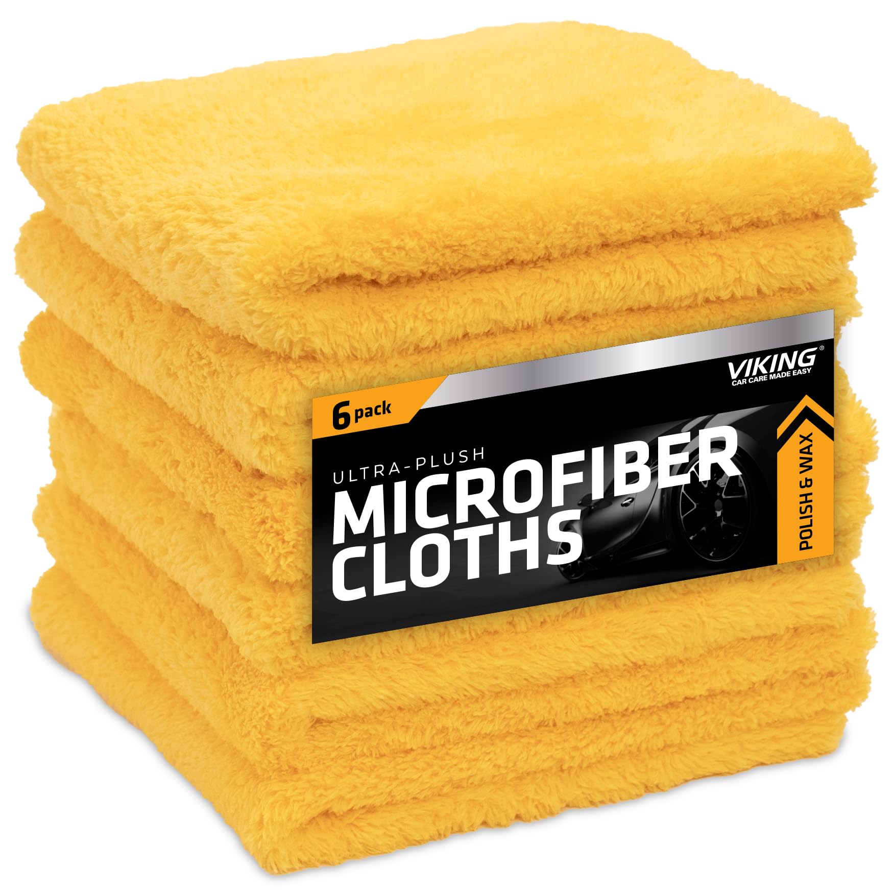 Premium VIKING Microfiber Cleaning Cloths - 6 Pack Ultra Soft 16
