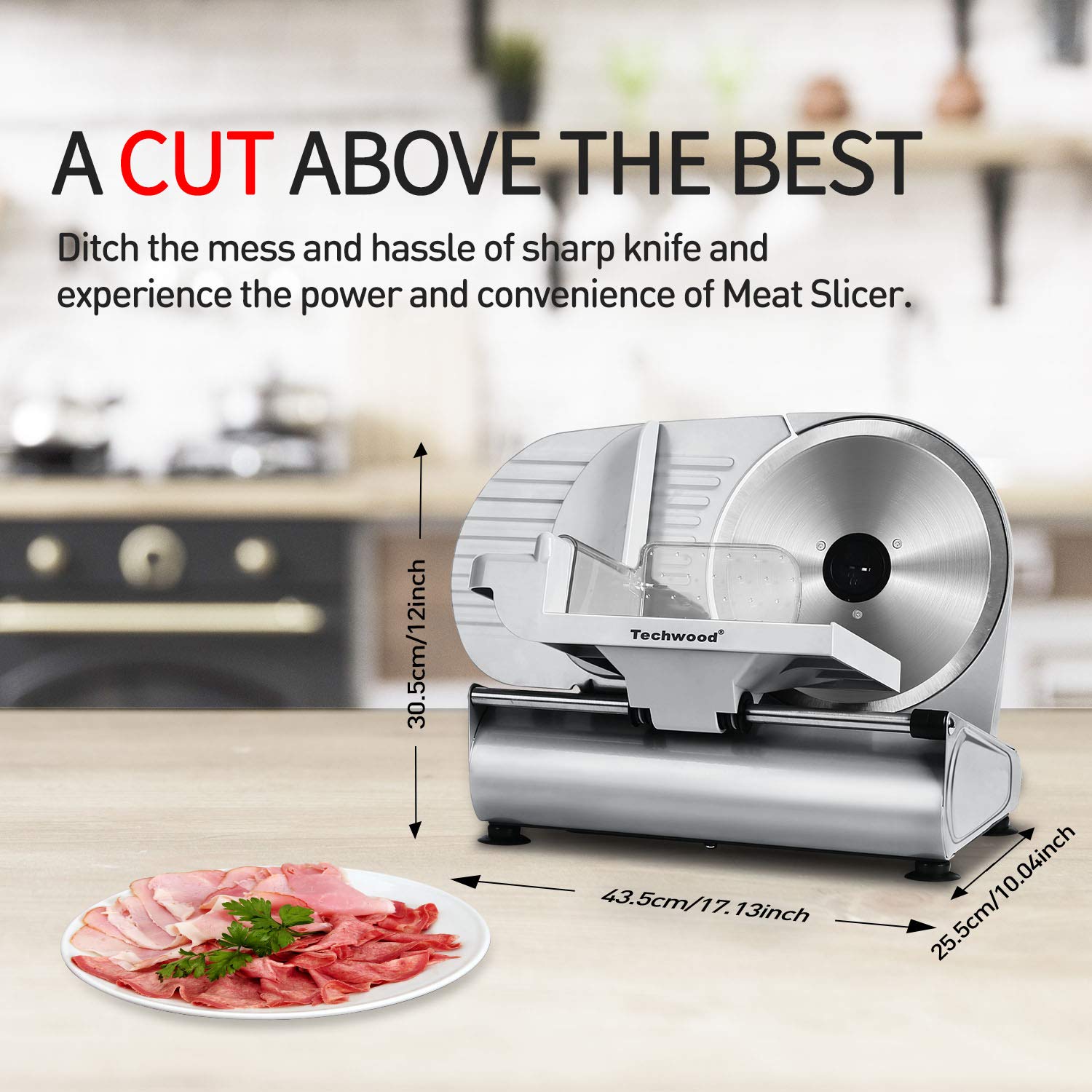 Techwood Electric Deli Meat Slicer - 9