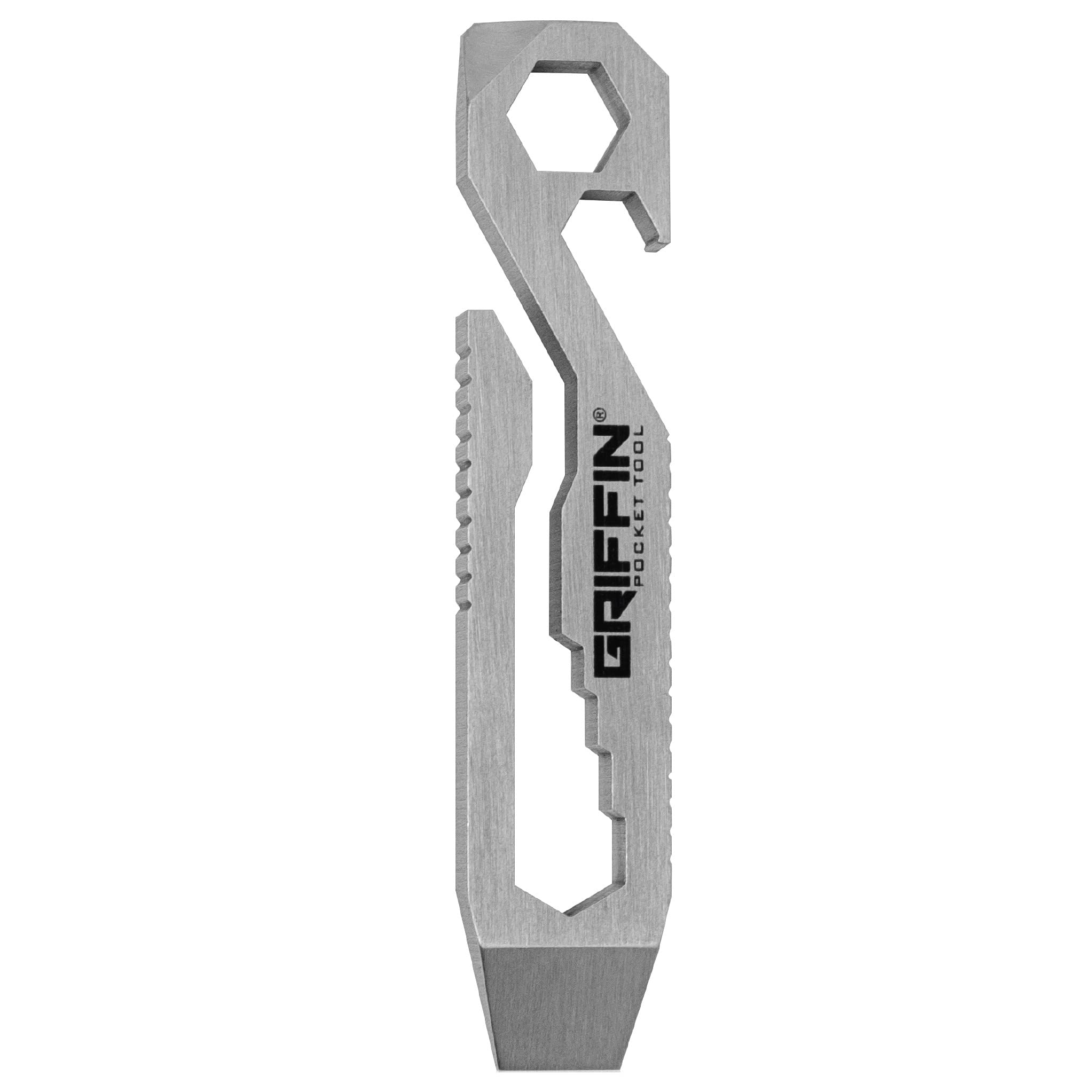 Original Griffin Pocket Tool - Compact Multi-Tool for Everyday Carry (EDC), Outdoor Adventures, and Emergency Situations | Durable Stainless Steel Design for Camping, Hiking, and Survival Gear