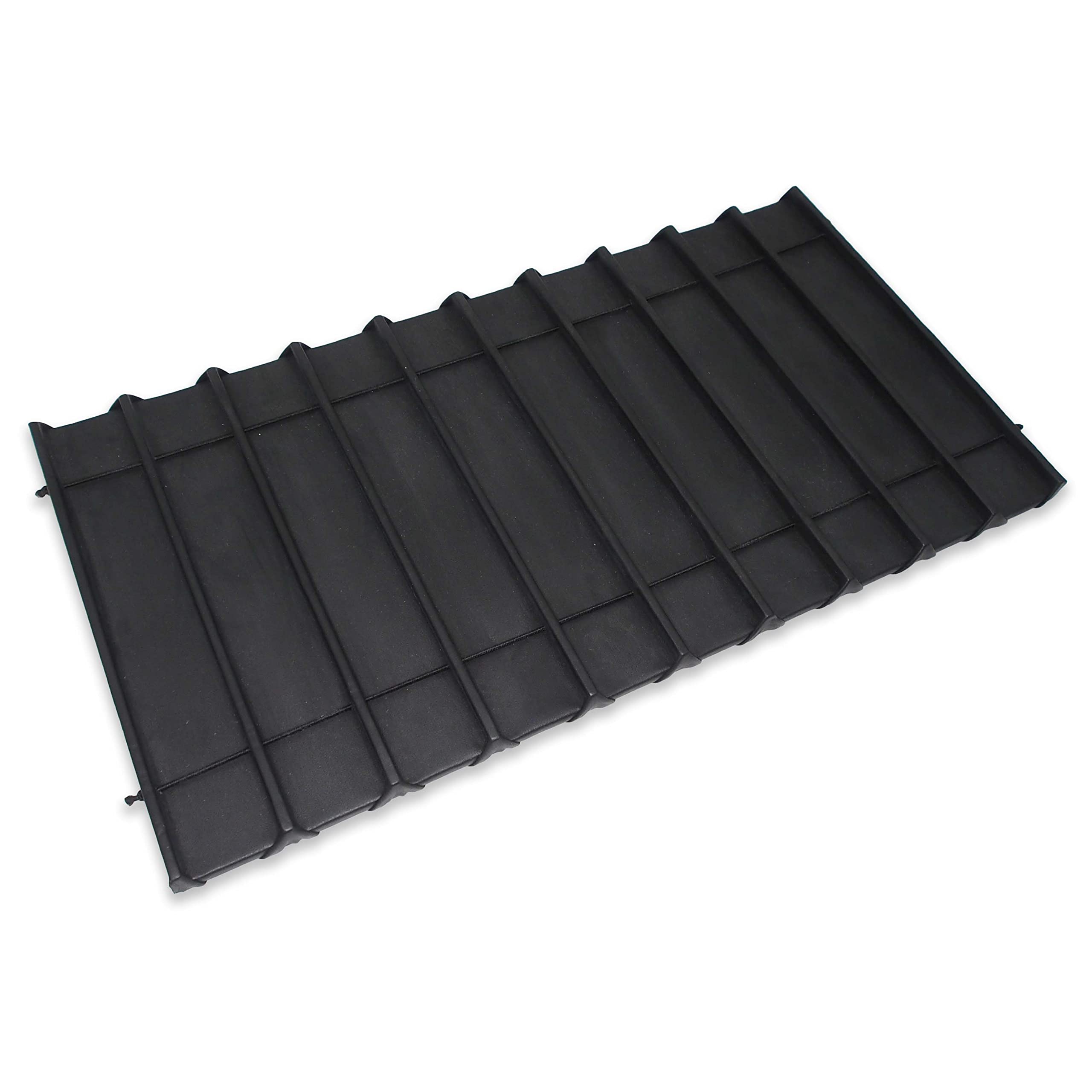 10-Section Black Leatherette Sorting Tray with Free-Standing Plastic Display Tray - 14.75