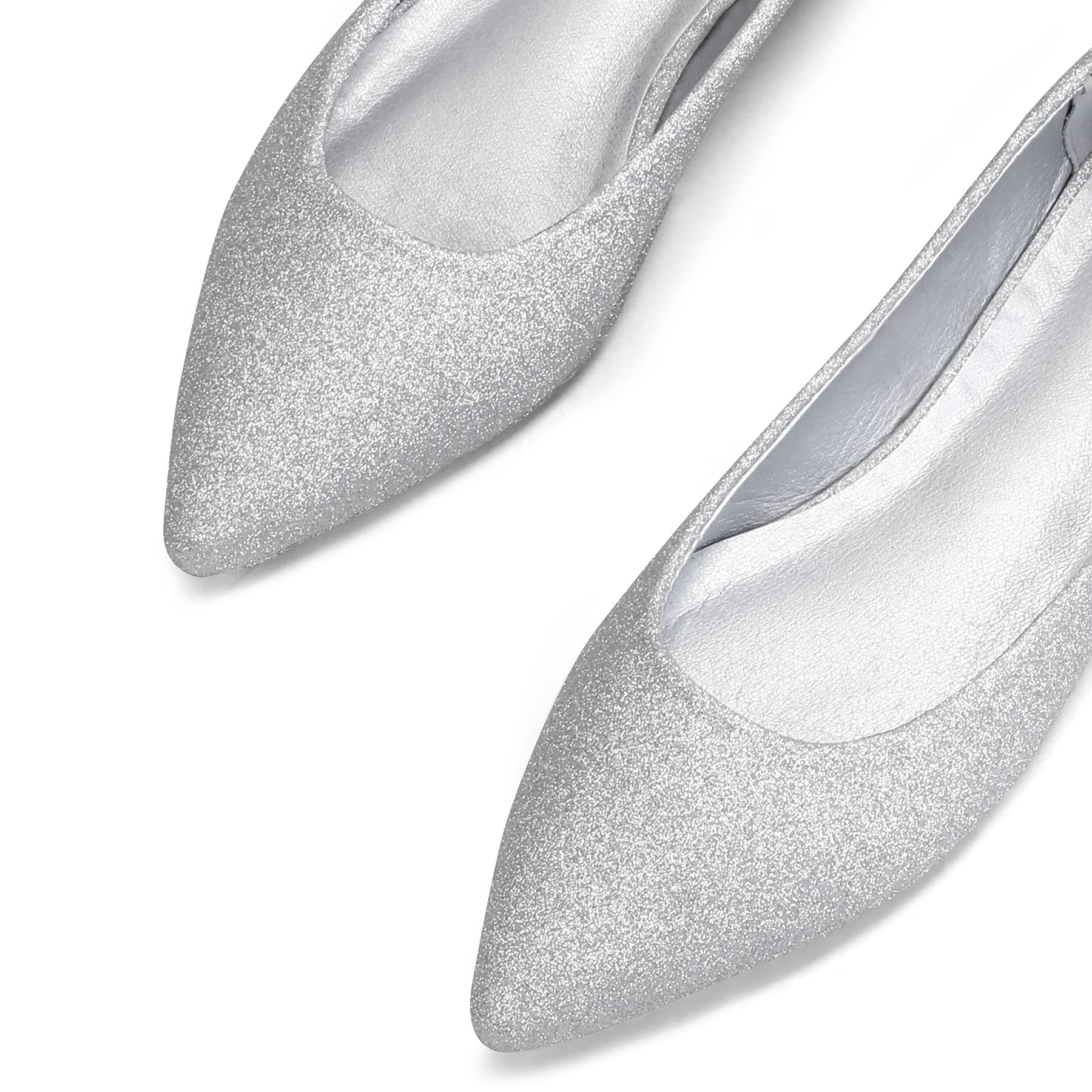 Mysoft Women's Pointed Toe Ballet Flats - Slip On Dress Shoes with Comfort Heel Support - Perfect for Office, Wedding & Casual Wear