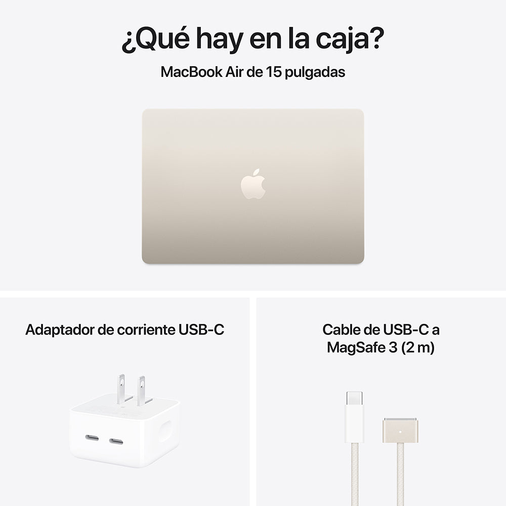 Apple MacBook Air 15-inch with M4 Chip - 10-Core CPU, 10-Core GPU, 256GB SSD (Starlight White) - Perfect for Students, Professionals & Creative Work