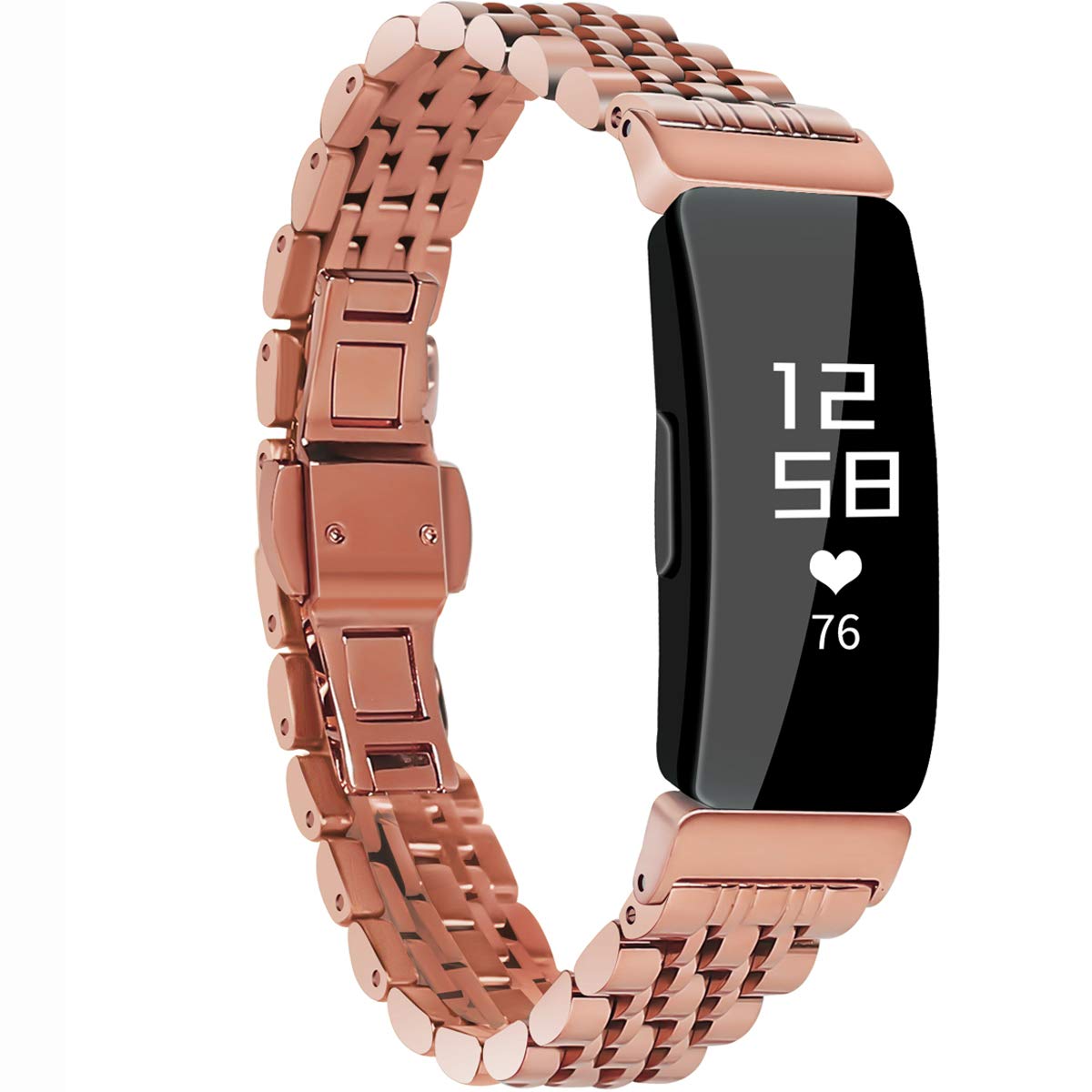 Chofit Stainless Steel Bracelet for Fitbit Inspire/HR/2 - Women's Fitness Tracker Band for Workout & Daily Wear