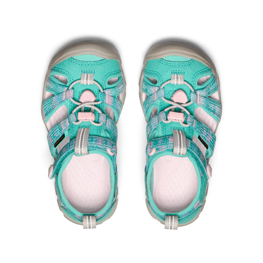 Little Kids' Seacamp II CNX Water Shoes - Bright Aqua/Giggle Pink | Non-Slip Beach & Pool Shoes for Toddlers, Perfect for Swimming, Splash Pads & Outdoor Play