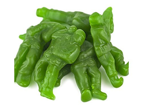 1 Pound Green Gummi Army Men - Military Themed Gummy Candy for Parties, Halloween & Movie Snacks