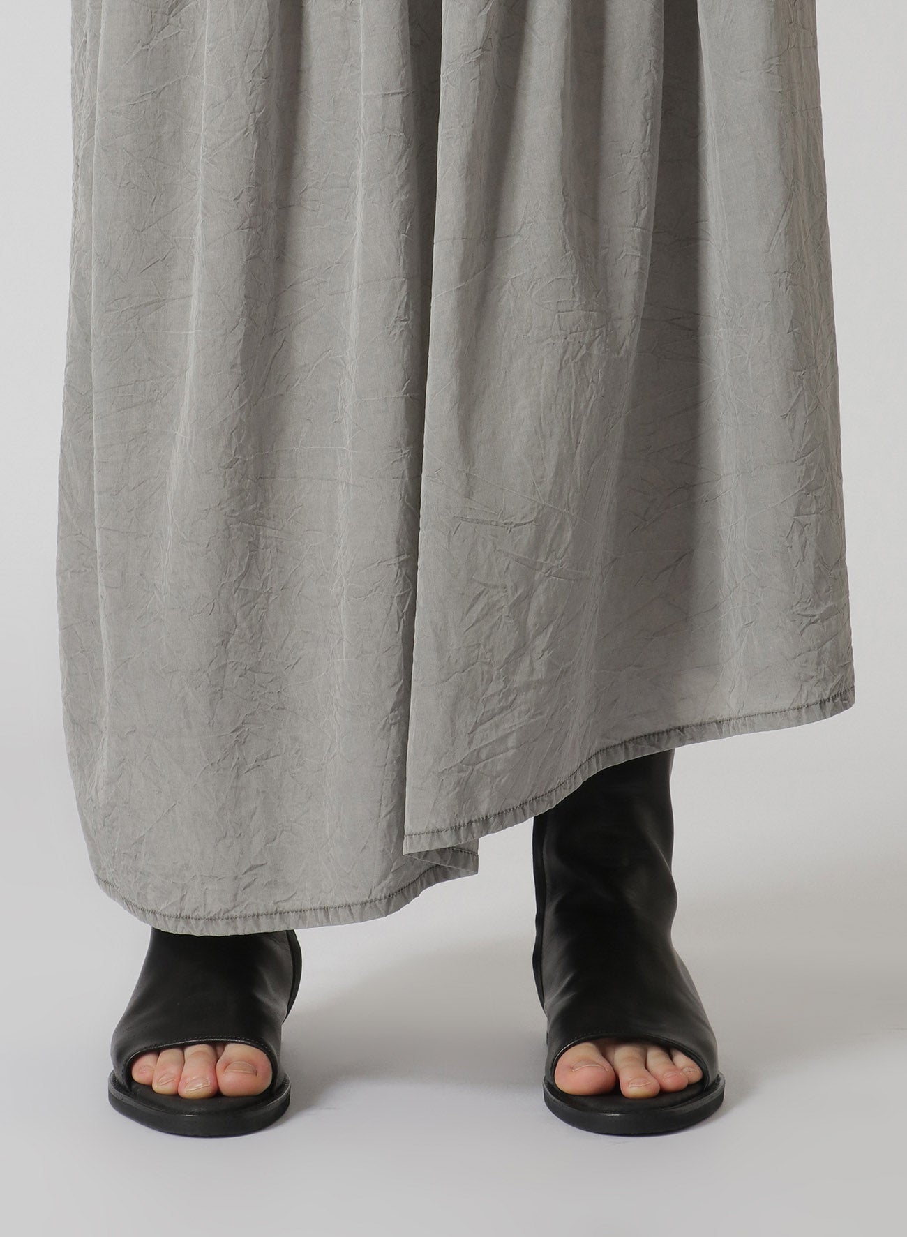 CUPRA Cotton Wrinkle-Resistant Asymmetrical Gathered Skirt - Pigment Dyed Lawn Fabric for Casual & Boho Outfits