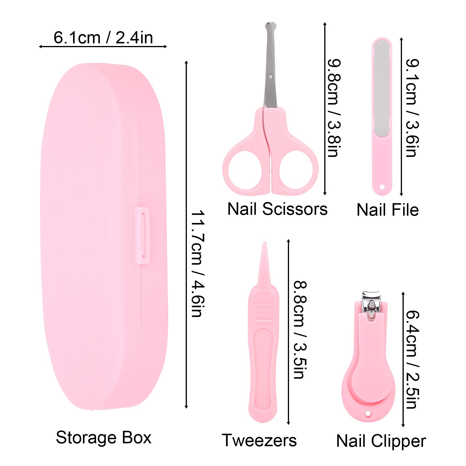 Safe & Gentle Baby Nail Clippers Set - Newborn Infant Toddler Nail Care Kit with Rounded Scissors & Nail File - Perfect for Newborns 0-24 Months - Ideal for Baby Grooming & Safe Nail Trimming at Home