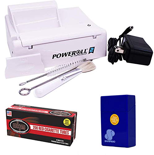 Poweroll 2 Electric Injector Machine Kit with OHM Tubes & Lighters - Complete Vaping Bundle for Home & Travel Use