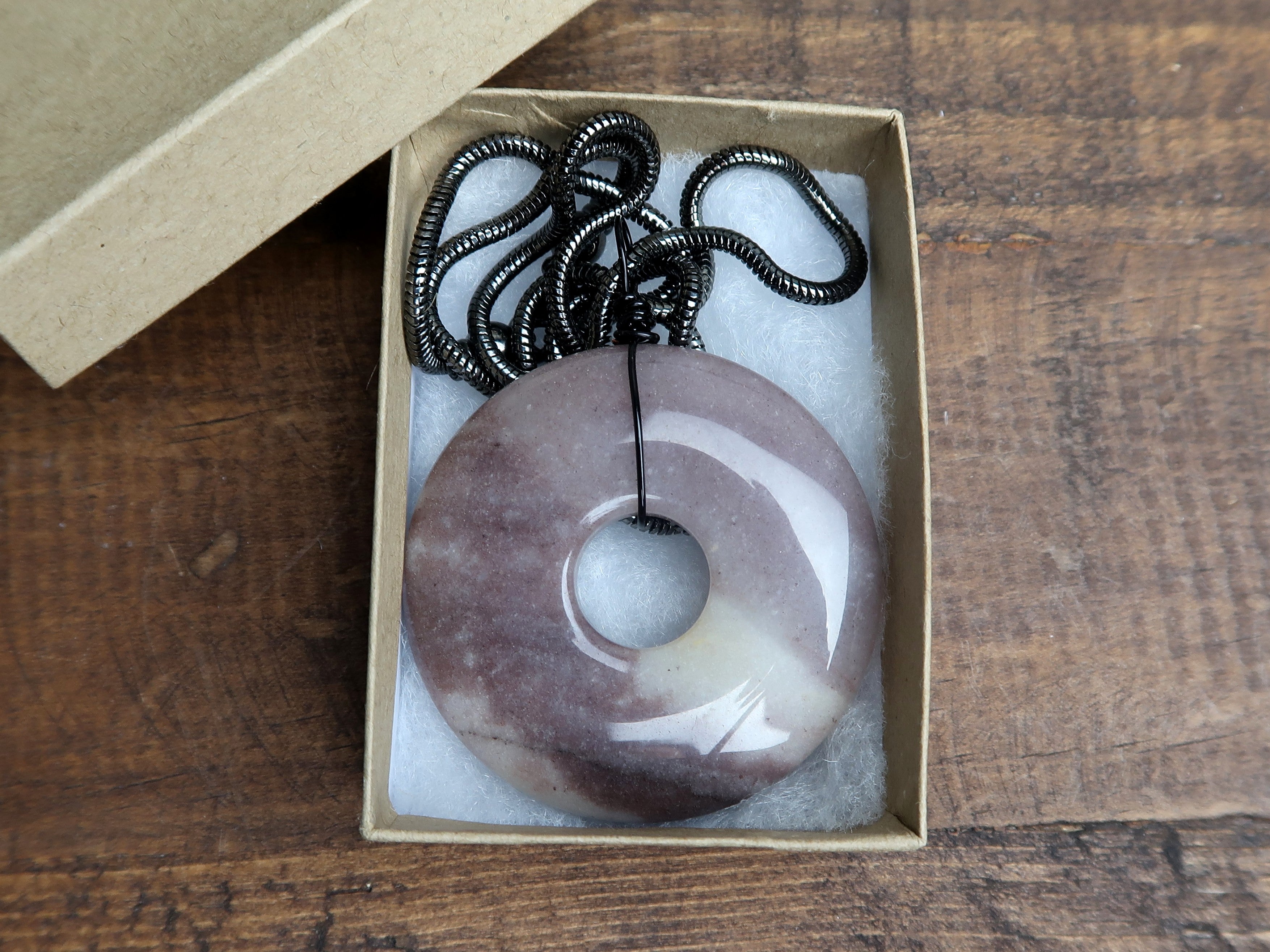 Purple Aventurine Donut Pendant Necklace for Wealth & Abundance | Healing Crystal Jewelry for Meditation, Energy Work & Spiritual Protection
