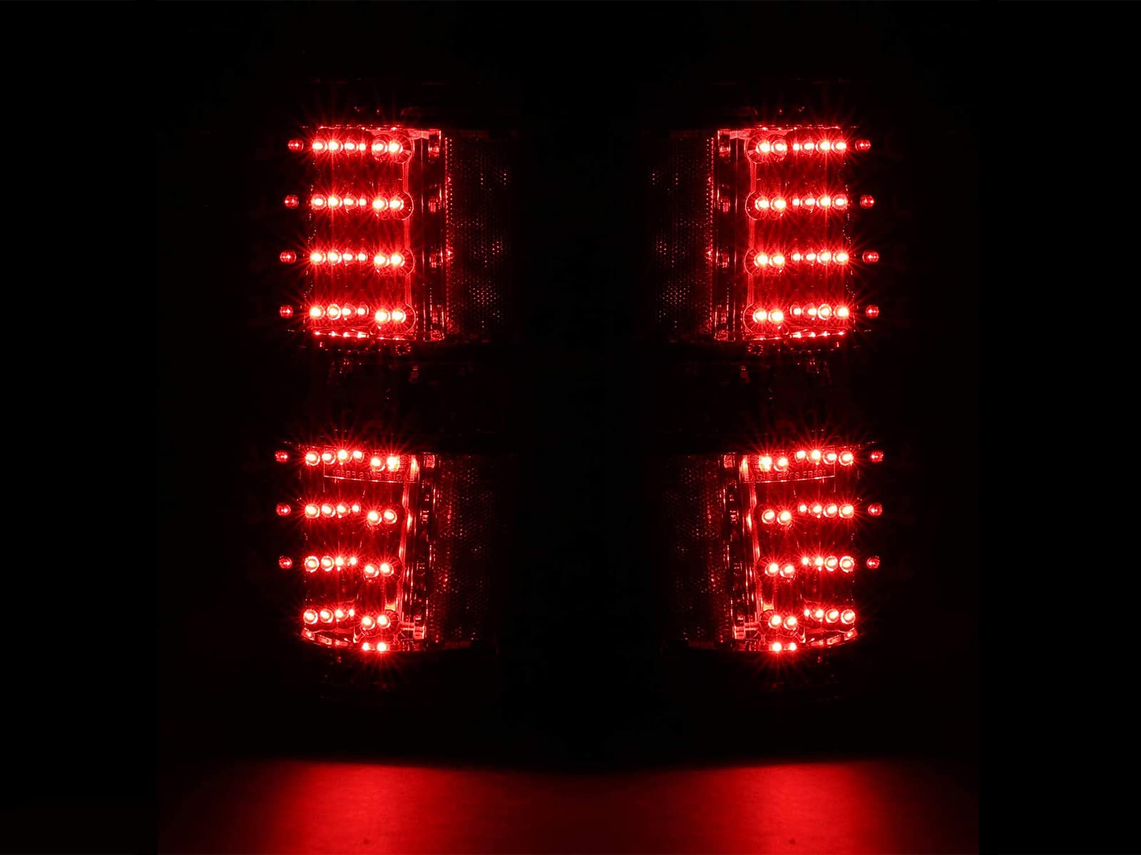 AmeriLite LED Smoke Brake Tail Lights Replacement Set for 2009-2014 Ford F-150 - Left & Right Side - Enhanced Visibility & Style for Night Driving & Off-Road Adventures