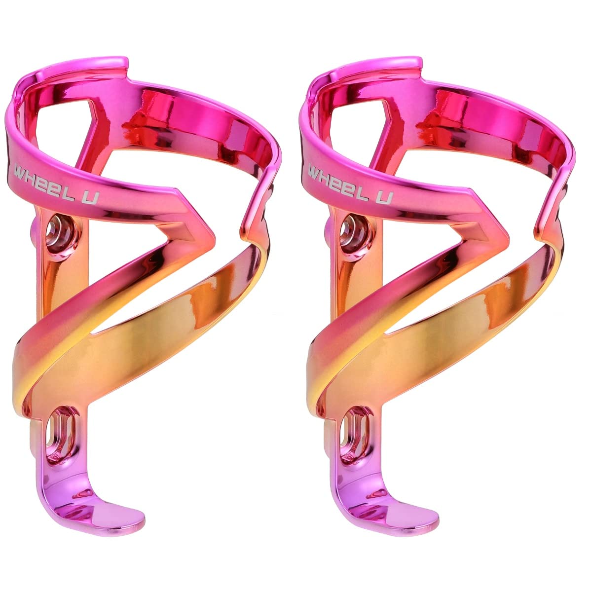 Abaodam 2 Pack Bike Water Bottle Holder - Durable Plastic Cycling Bottle Cage for Mountain & Road Bikes - Colorful Bicycle Accessories for Outdoor Sports, Commuting & Fitness Rides