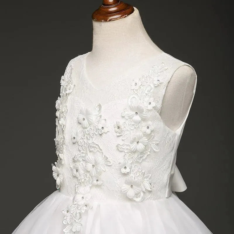 White Baptism Wedding Dress for Girls - Elegant Christening Gown for Baby Girls - Perfect for Baptism, Christening, First Communion & Special Occasions