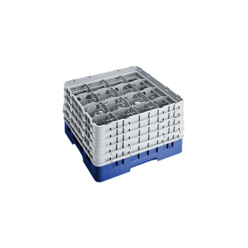 **Camrack Glass Rack with 5 Extenders – Full-Size 16-Compartment Storage for Test Tubes & Labware (Max 4-3/8