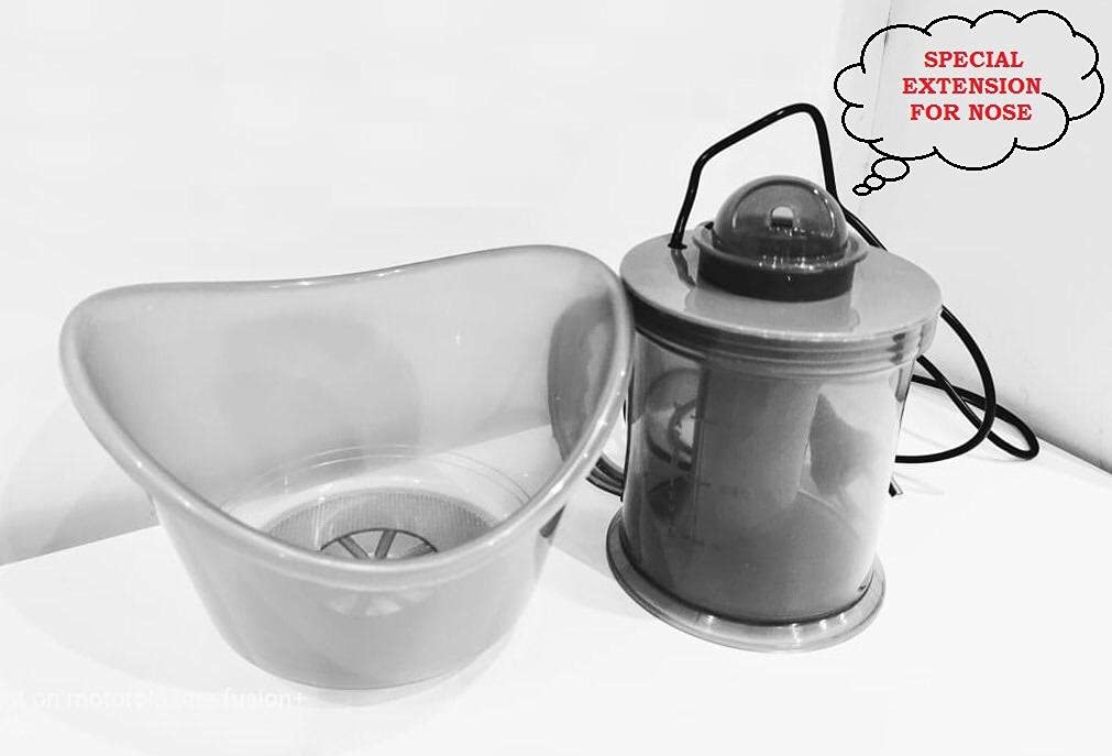 Liza 2-in-1 Steam Vaporizer & Nasal Inhaler for Cold, Cough & Congestion Relief - Portable Personal Nose Steamer for Adults & Kids - Perfect for Home, Office & Travel Use (Black)