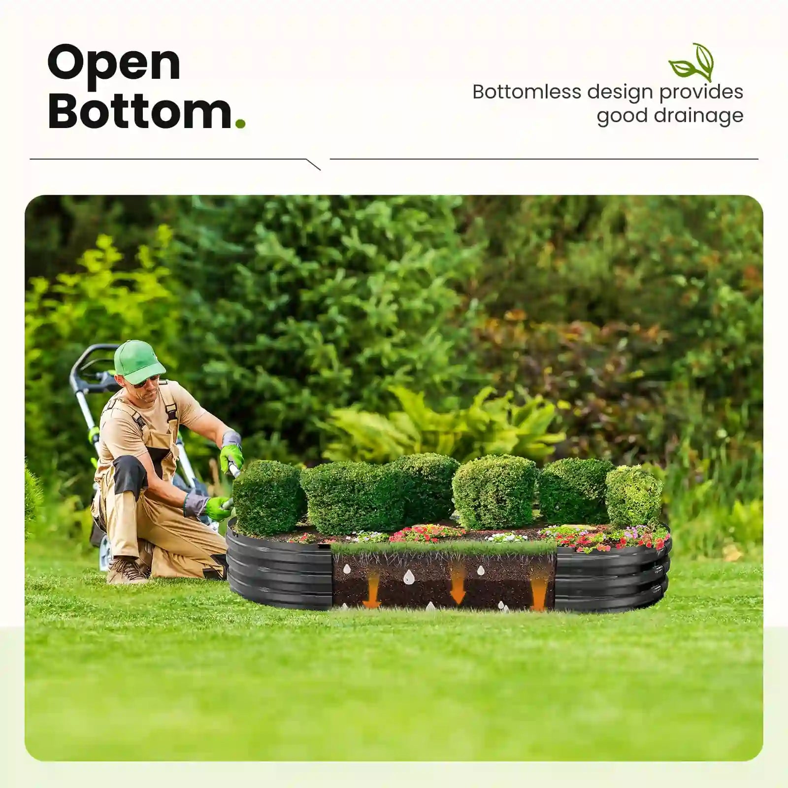 Sturdy Screwless Raised Garden Bed Kit - Easy Assembly Elevated Planter Box for Vegetables, Flowers & Herbs - Perfect for Backyard, Patio & Urban Gardening