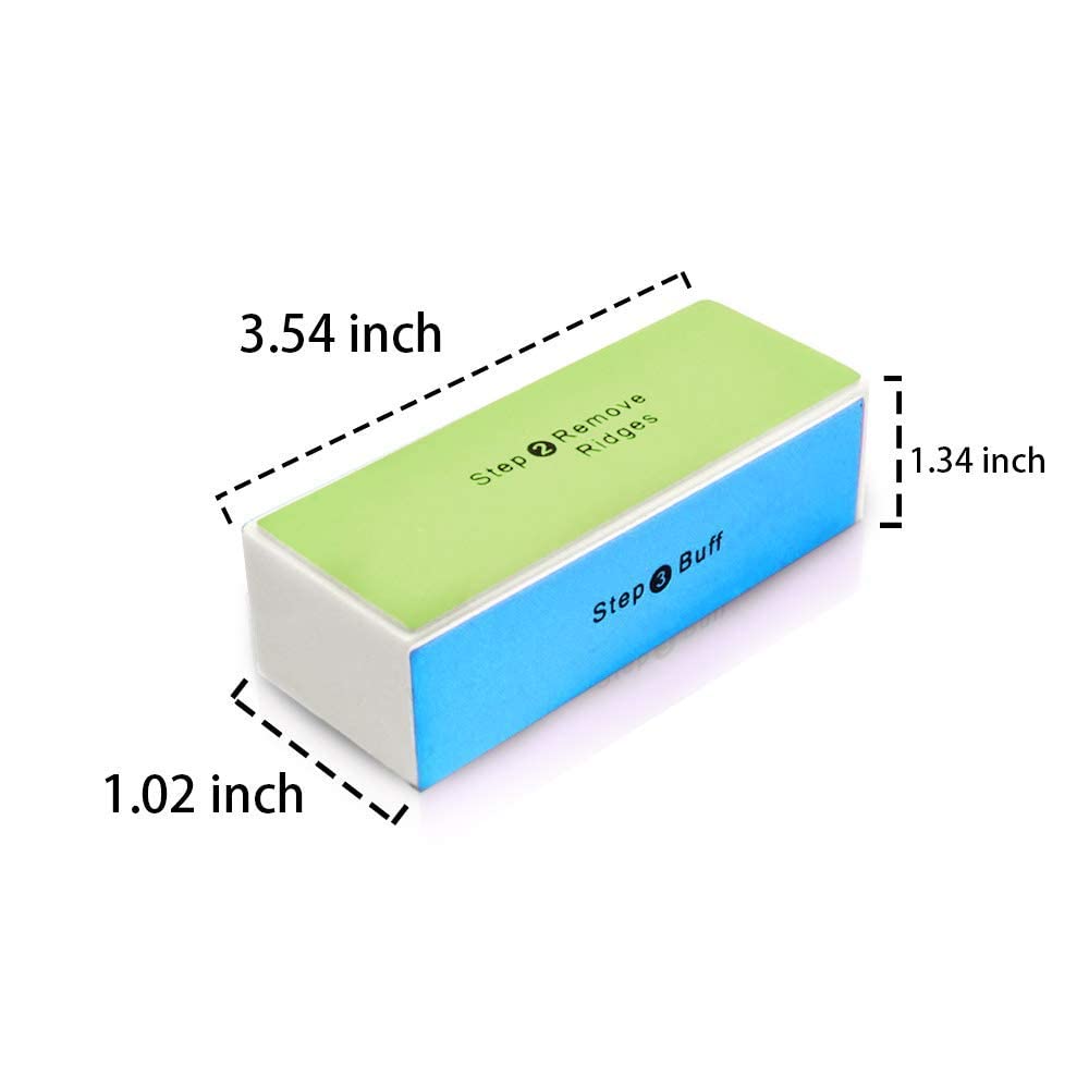 2 Pack Professional 4-Sided Nail File Block - Sanding Buffer & Polishing File for Salon & Home Manicure, Nail Art Tools with Nail Cutter | Perfect for DIY Nail Care, Pedicures & Professional Use