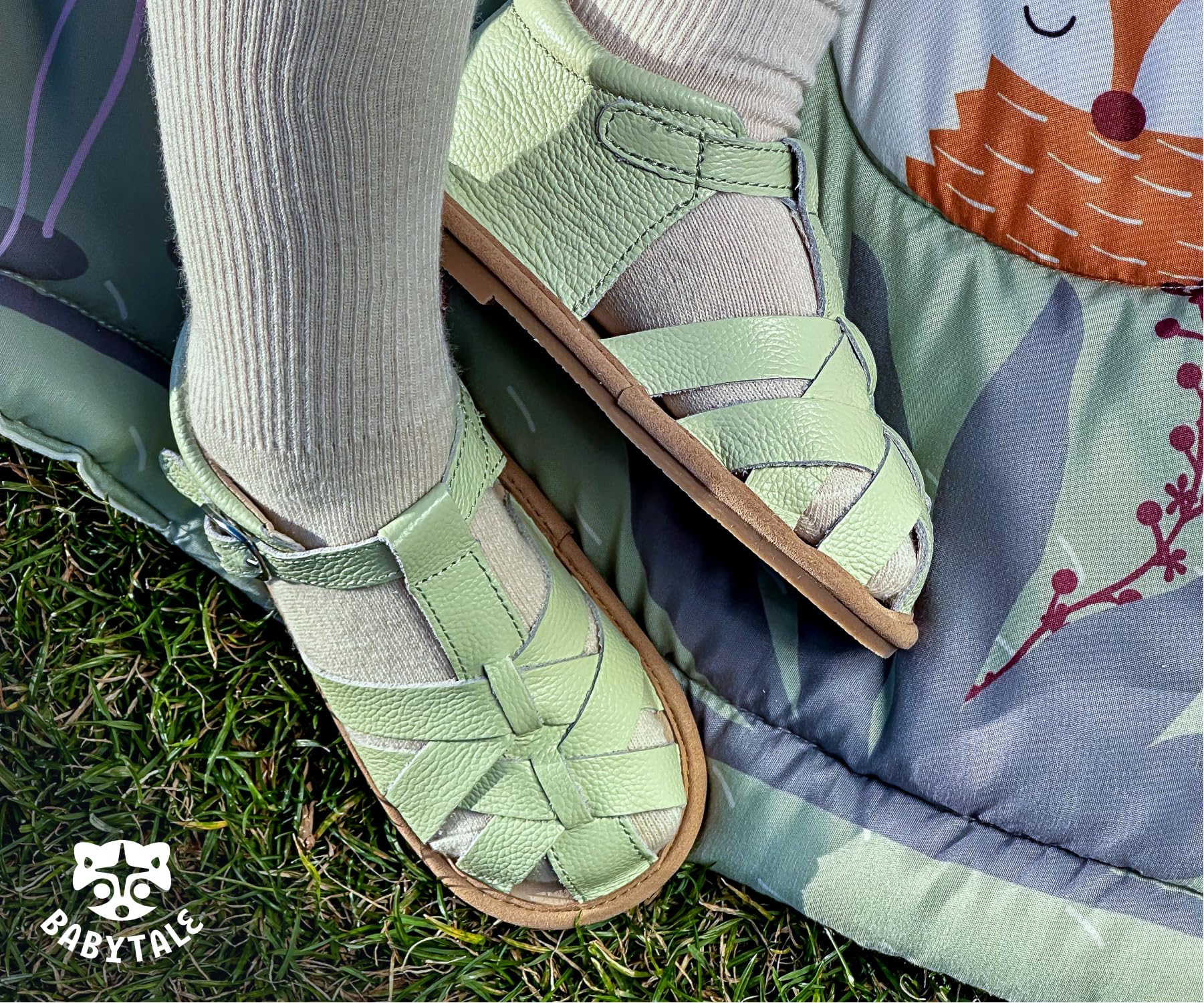 Genuine Leather Closed-Toe Sandals for Toddler Girls - Comfortable & Stylish Kids' Shoes for Outdoor Play, Beach, and Summer Activities