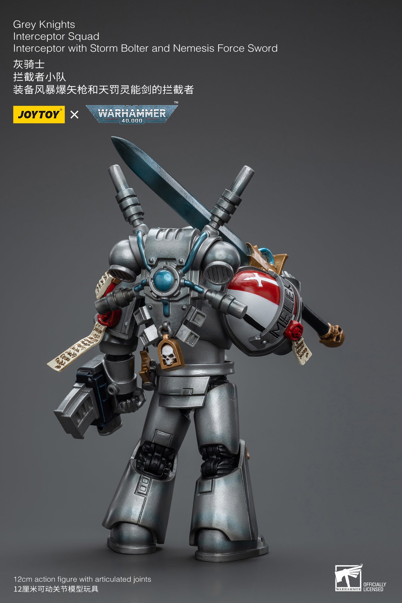 JOYTOY 1/18 Scale Warhammer 40K Grey Knights Interceptor Squad Action Figure - Collectible Miniature for Tabletop Gaming & Display