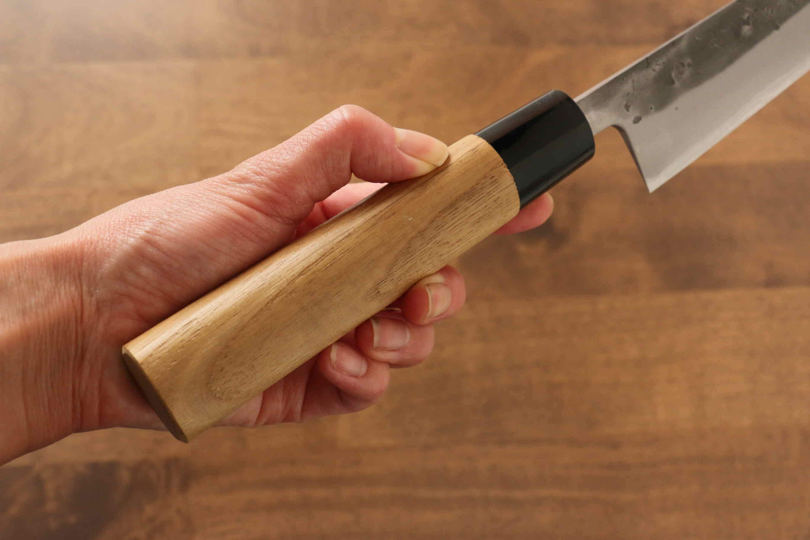 Premium Seisuke Blue Steel No.2 Nashiji Sujihiki Knife 240mm - Japanese Chef Knife with Chestnut Wood Handle - Perfect for Slicing Sashimi, Roasts & Delicate Proteins