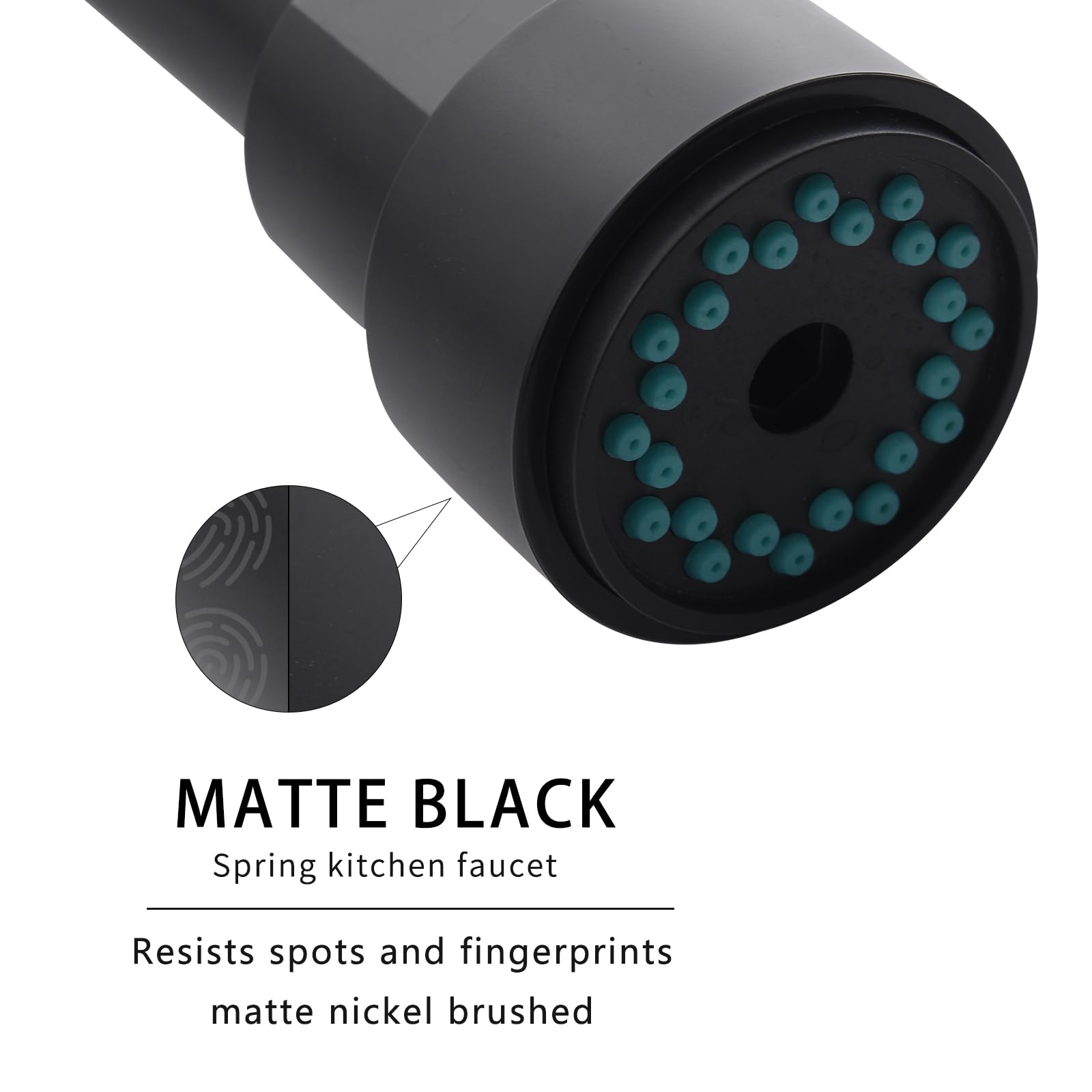 AIMADI Matte Black Kitchen Faucet with 2 Function Sprayer - Commercial Grade Stainless Steel, Single Handle Single Hole Design - Perfect for Restaurants, Home Kitchens & Bar Sinks