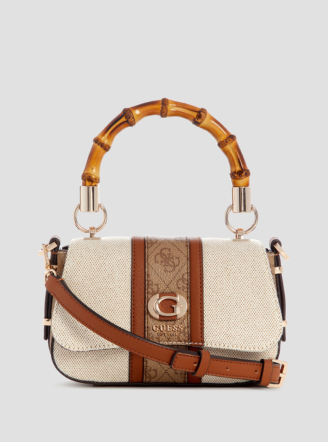 Stylish Brown Logo Kerima Bamboo Mini Crossbody Bag for Women - Perfect for Travel, Shopping & Everyday Use