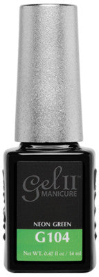 Gel II Neon Green G104 - Professional UV LED Nail Gel Polish for Salon & Home Manicures - Long-Lasting & Vibrant Neon Green Nail Art Design
