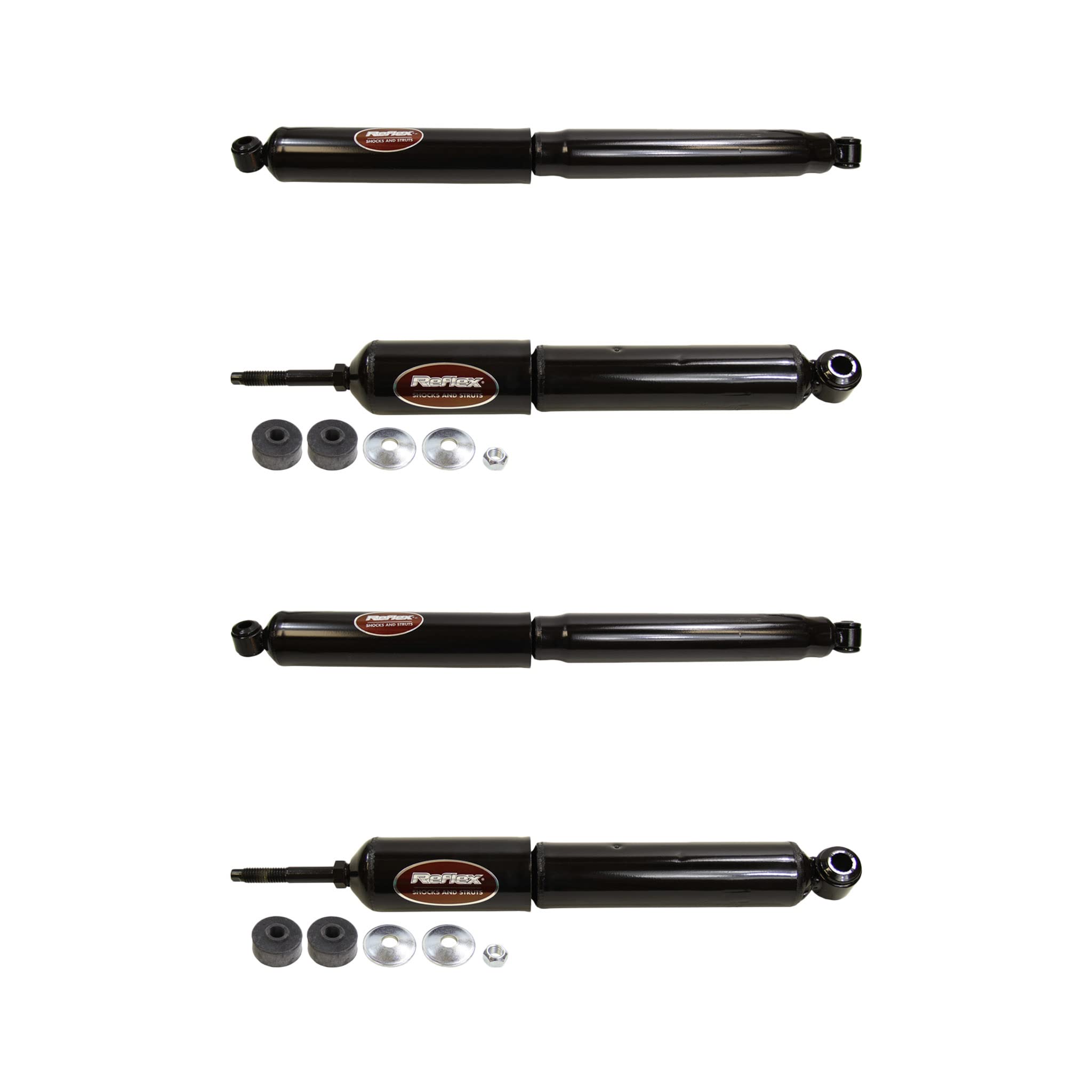 Monroe Reflex Shocks Set of 4 for 1999-2004 Ford Super Duty - 77-68590EM - Premium Replacement Suspension Parts for Smooth Ride & Off-Road Performance