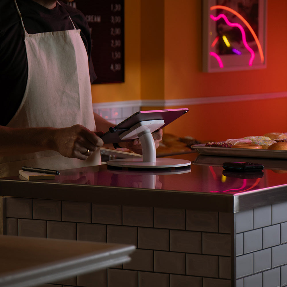 Premium iPad Kiosk Stand for Retail Counter - Durable Tablet Display Holder for POS, Menu, and Information Stations