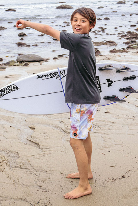 Boys Swim Trunks RVCA Arch - Quick-Dry Comfortable Swimwear for Kids - Perfect for Beach, Pool & Summer Water Activities