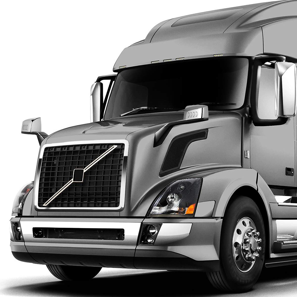 DNA Motoring MIRROR-HAY-002-CH LED Sequential Turn Signal Side Mirrors - Arrow Pattern, Manual Adjust, Compatible with 2004-2018 Volvo VN Series Trucks | Enhanced Visibility & Safety for Highway Driving & Nighttime Operation