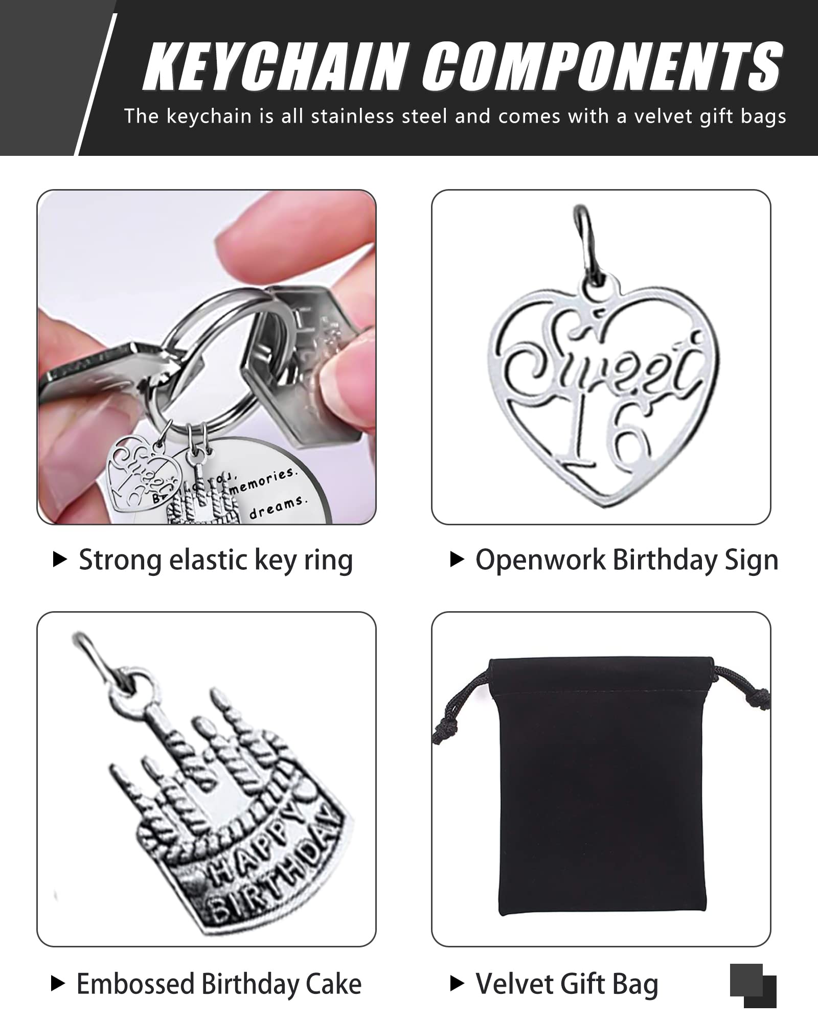 Inspirational Jewelry Keychain Gift for Women & Men - Birthday Present for Her, Him, Friends - Perfect for Daily Carry, Office Decor, or Special Occasions