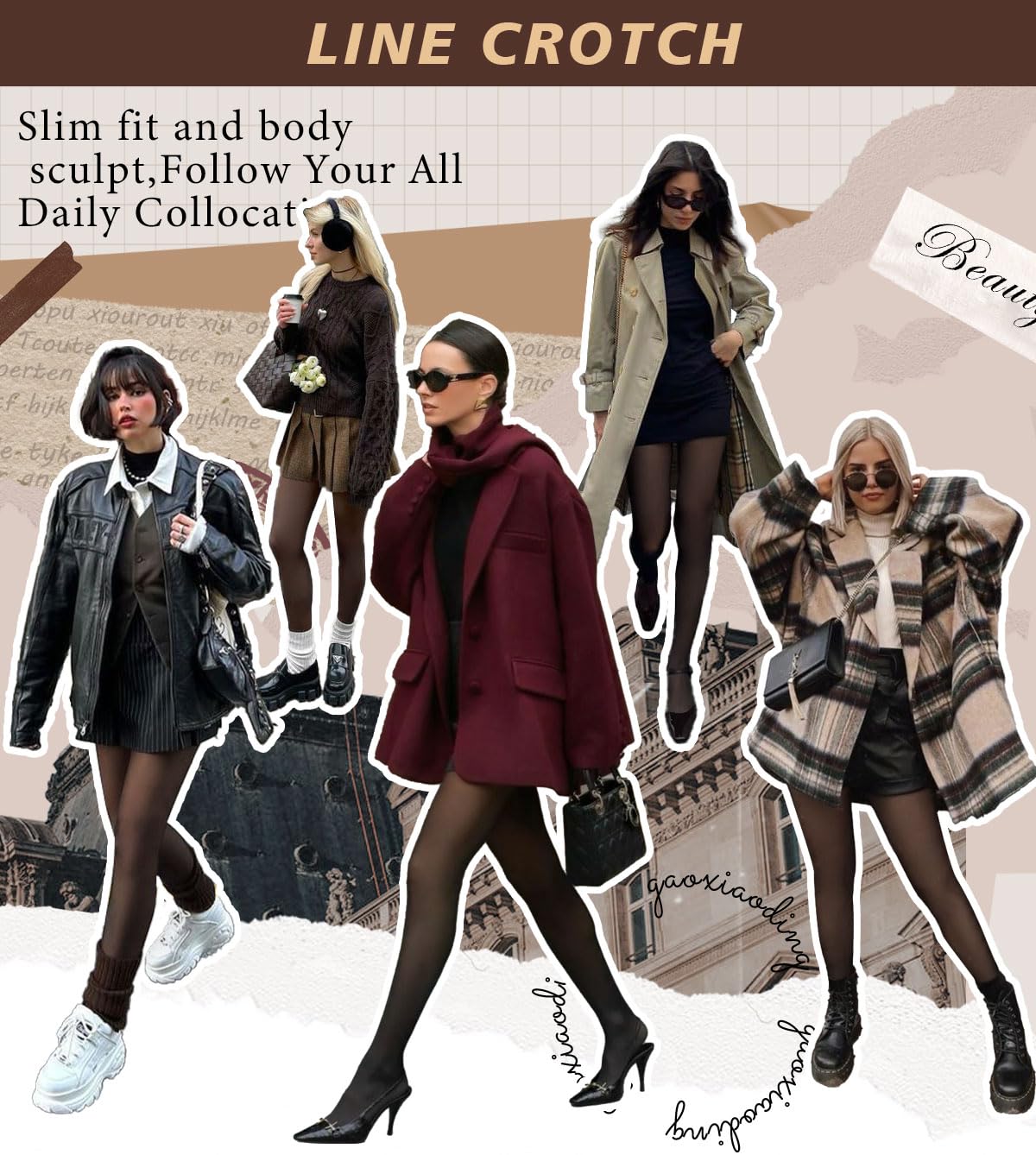 Women's Fleece Lined Tights - Black Warm Winter Leggings & Stockings | Sheer Thermal Tights for Cold Weather, Layering, Office Wear & Everyday Comfort