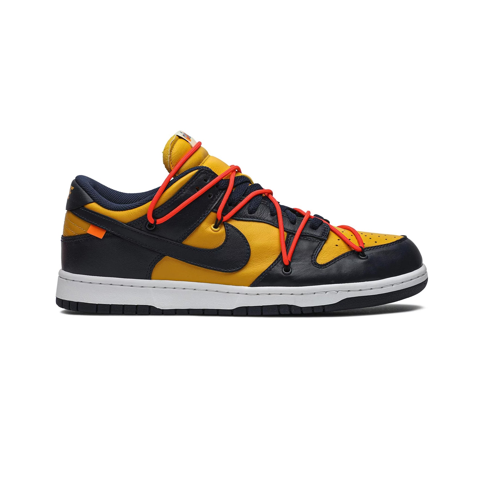Nike Dunk Low x Off-White University Gold Midnight Navy Sneakers - Men's & Women's Basketball Shoes for Casual Wear & Street Style Fashion