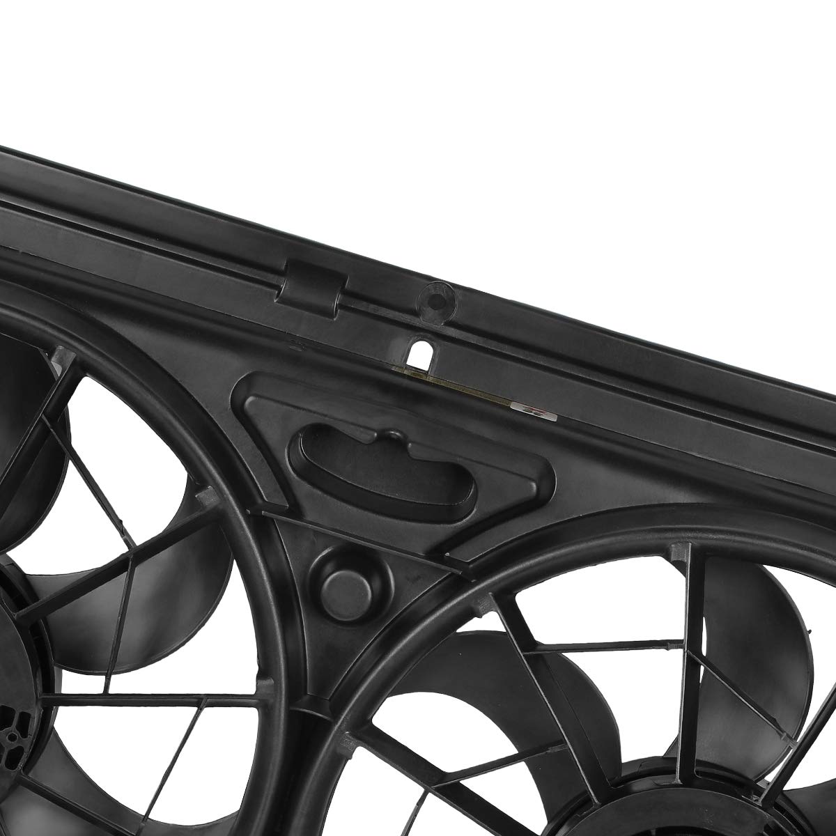 DNA MOTORING OEM-RF-0166 Black Radiator Cooling Fan Assembly - Direct Replacement for Escalade, Chevy Avalanche, Silverado, Suburban, Tahoe, Sierra 1500 & Yukon | Factory Style Cooling System Upgrade for Better Engine Performance in Hot Weather & Heavy Loads
