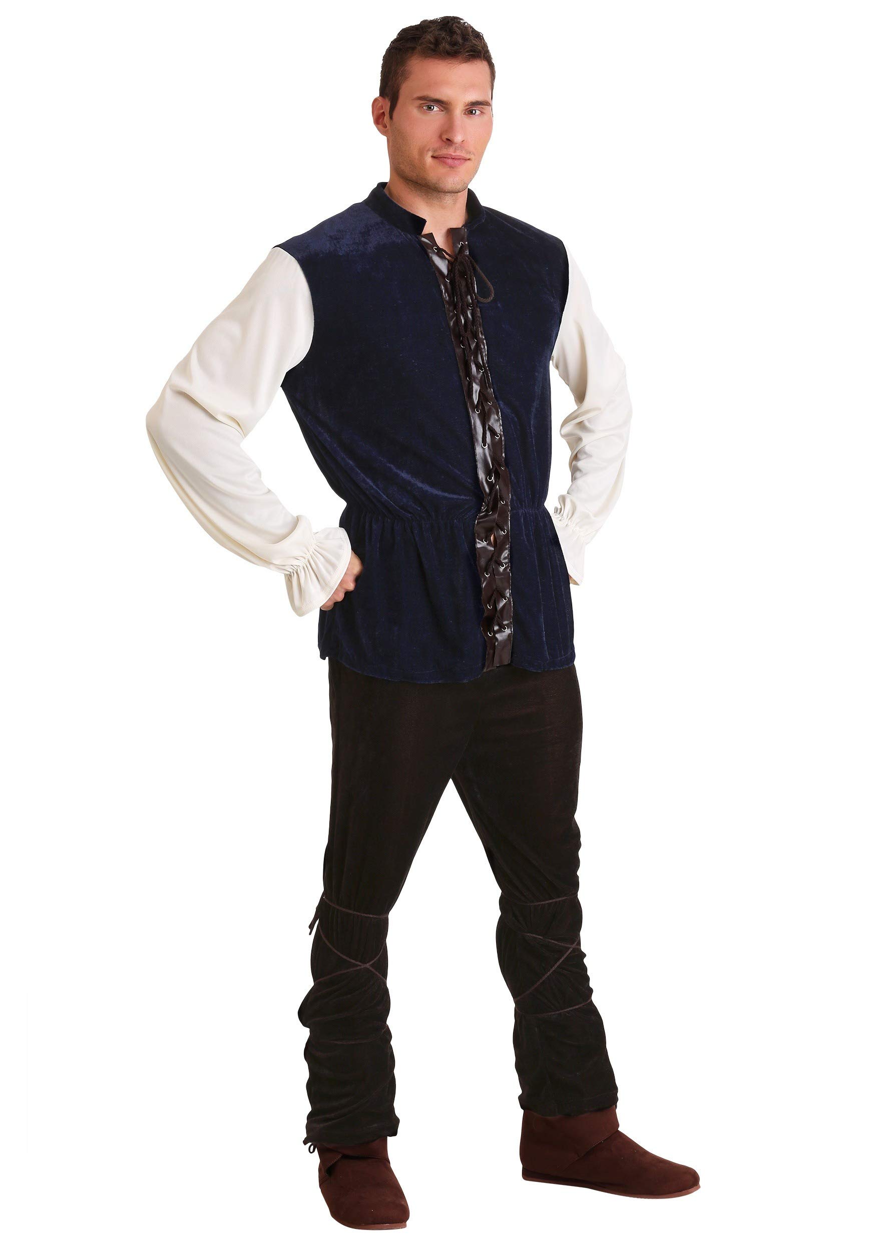 Medieval Tavern Man Costume for Renaissance Fairs, Halloween & Cosplay - Authentic Vintage Pub Bartender Outfit with Shirt, Vest & Pants
