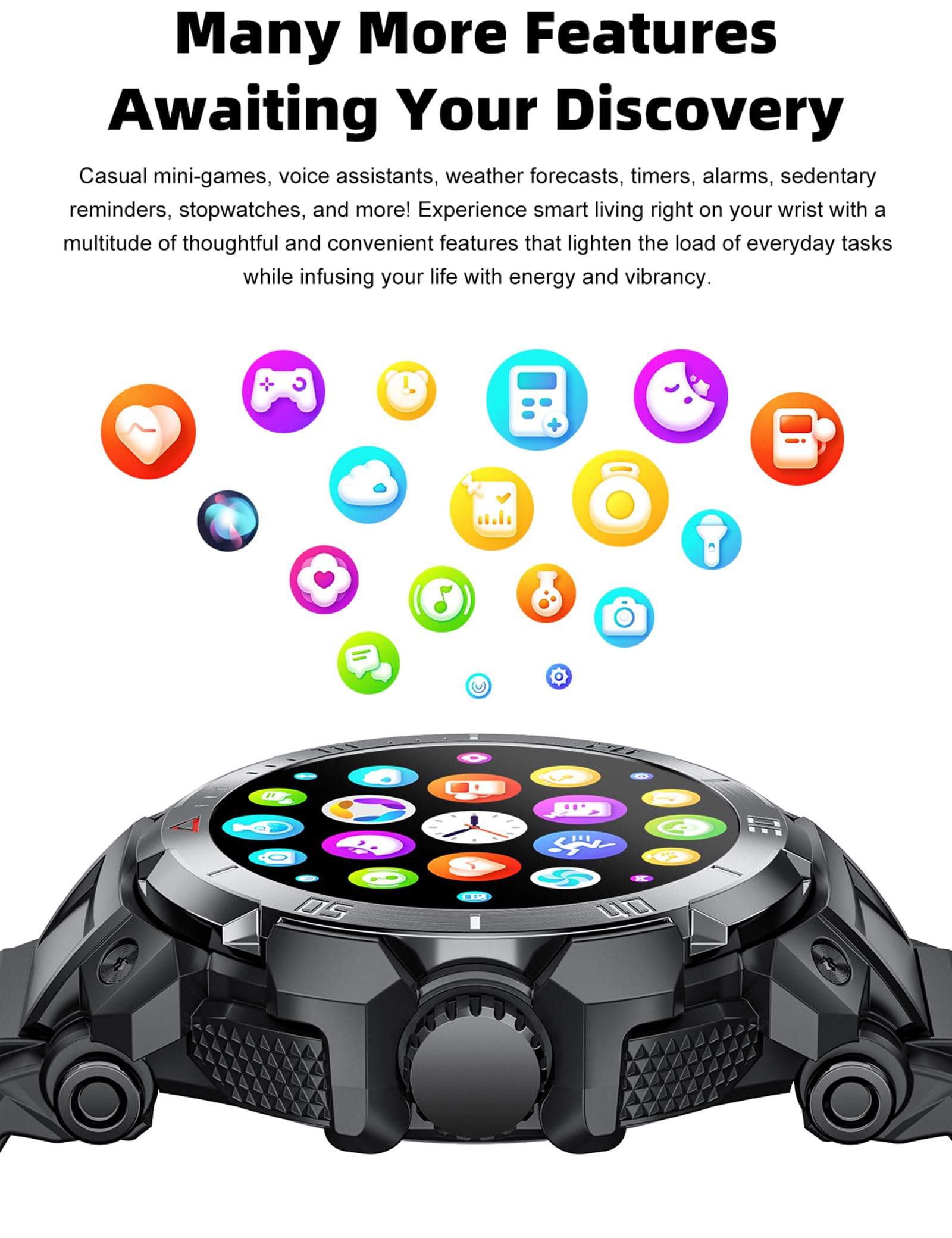2-in-1 Smart Watch with Wireless Earbuds | 1.46