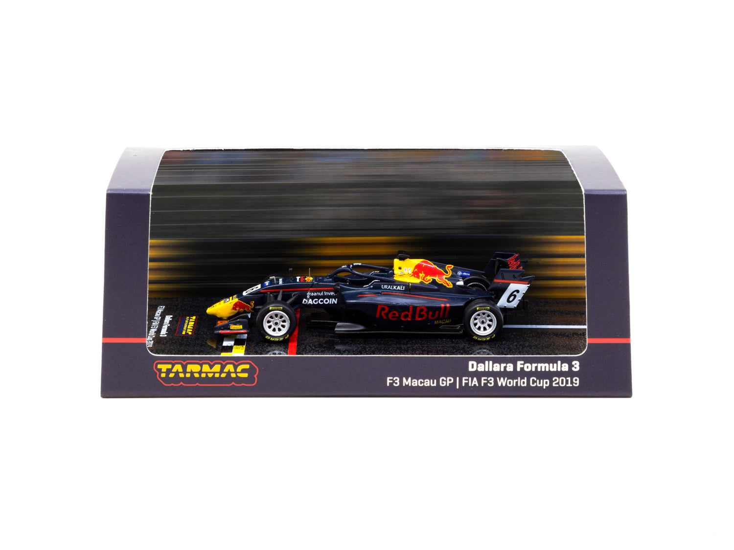 Tarmac Works 1/64 Scale Dallara Formula 3 Macau Grand Prix FIA F3 World Cup 2019 #6 Diecast Model Car - Perfect for Collectors and Racing Enthusiasts