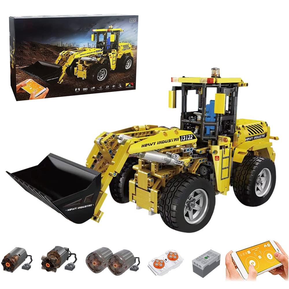 FanMei 13122S RC Bulldozer Engineering Toy - 1582PCS Building Blocks Compatible with Lego Technic | STEM Construction Model Kit for Kids & Adults | Perfect for DIY Projects, Birthday Gifts & Collector Displays